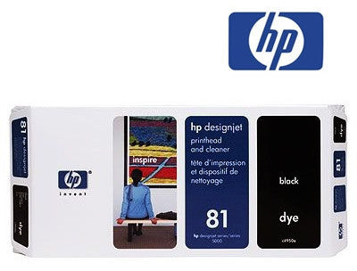HP C4950A (HP 81)  Genuine Black Dye Printhead & Cleaner