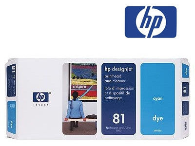HP C4991A (HP 81)  Genuine Cyan Dye Printhead & Cleaner Value Pack
