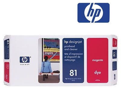 HP C4952A (HP 81)  Genuine Magenta Dye Printhead & Cleaner