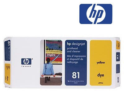 HP C4953A (HP 81)  Genuine Yellow Dye Printhead & Cleaner