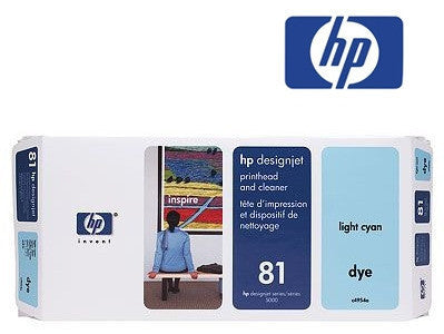 HP C4954A (HP 81)  Genuine Light Cyan Dye Printhead & Cleaner