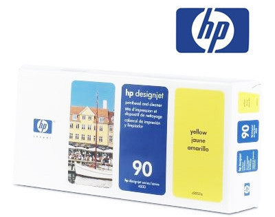 HP C5057A (HP 90)  Genuine Yellow Printhead & Cleaner