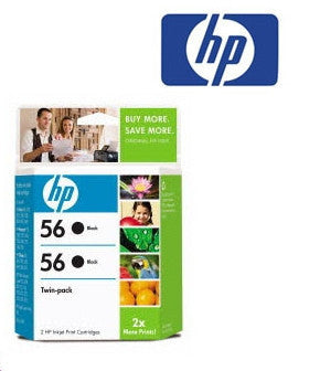 HP CC620AA (HP 56) Black Ink Cartridge Twin Pack