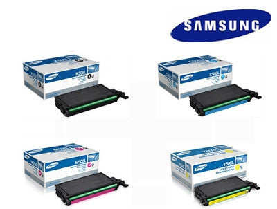 Samsung  CLT-K508L, CLT-C508L, CLT-M508L, CLT-Y508L bundle genuine cartridges