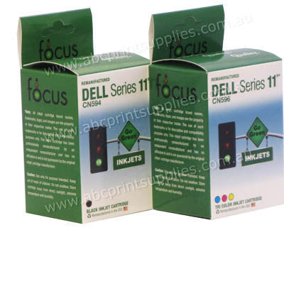 Dell Series 11 (CN594, CN596) B,C H/Y Ink Cartridges Bundle Compatible