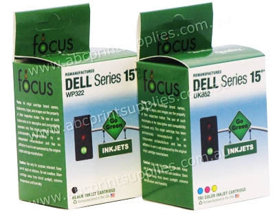 Dell Series 15 Black, Tricolour Ink Cartridge Bundle Remanufactured