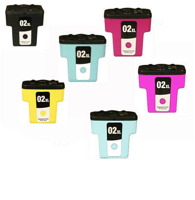 HP02XL  High Yield BUNDLE (6 pack) Cartridge Remanufactured