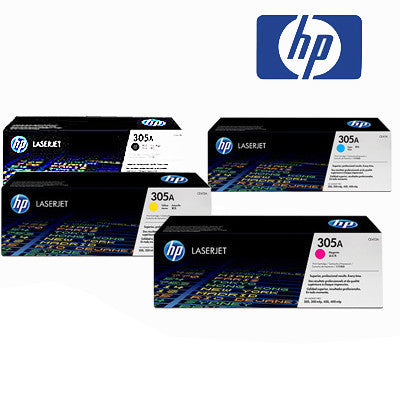 HP 305A Genuine B,C,M,Y Bundle Toner Cartridges