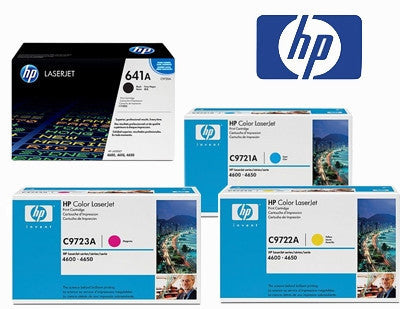 HP 4600/4650 Genuine B,C,M,Y Bundle Toner Cartridges