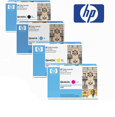 HP 4730  Genuine B,C,M,Y Bundle Toner Cartridges