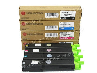 Oki C3300-C3600 B,C,M,Y Laser Compatible Cartridge Bundle