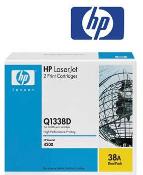 HP Q1338D (HP38AD) Genuine Dual Pack Black Toner Cartridge