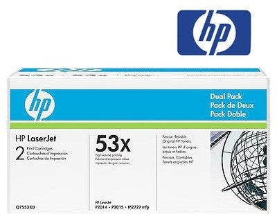 HP Q7553XD (HP 53XD) Genuine Twin Pack  H/Y Toner Cartridge