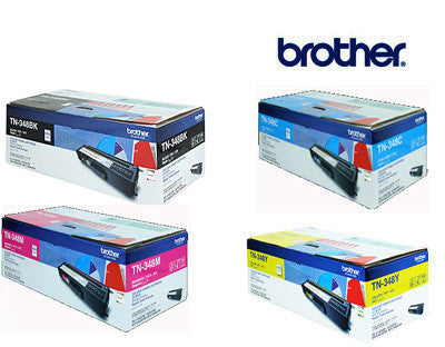 Brother TN-348 Bundle BCMY Genuine Laser (4) Cartridges